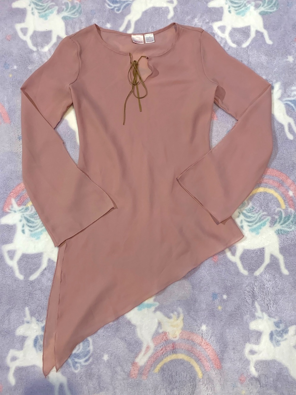Y2K Asymmetrical Tunic Blouse